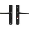 Bricard 879087 Coppia di maniglie in zamack nero opaco su piastra eVidence porta del WC