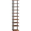 HOOBRO Scarpiera 10 Livelli, Scaffale Scarpiera, Scaffale Portascarpe, Scaffale Portaoggetti, per Entrata, Soggiorno, Camera da Letto, Marrone Vintage e Nero EBF32XJ01