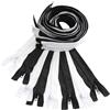 Aerzetix - Set di 8 Cerniere Lampo a Spirale N°5 85cm separabili con cursore | in Metallo Nylon Poliestere | Colore Nero e Bianco | per Cucito Artigianato creazioni Tessili