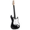 SONICAKE Chitarra Elettrica 39 Full-Size con Pickup Classici SSS, Corpo Leggero, Ponte Tremolo, Tasti Arrotondati e Truss Rod Regolabile QGT-10 (Nero)
