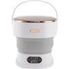 Zerodis Lavatrice Lavatrice Portatile Mini Completamente Automatica con Tubo di Scarico Adatto per Appartamenti Dormitori Hotel 13l Abiti Pieghevoli in Portatile (Spina europea)