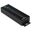 StarTech.com Hub USB 3.0 industriale a 10 porte con adattatore di alimentazione