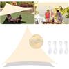 BNWRRCVKE Tenda da sole, 3 x 3 x 3 m, vele parasole impermeabili, tela a vela triangolare con corde di tensione, per giardino e balcone - Giallo chiaro