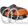 OMECO 2 punte per robot tosaerba Worx Landroid L & Vision, 225 mm, punte per robot tosaerba, fori per viti svasati, sbavati, 14 viti autofilettanti