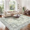 GENIMO - Tappeto Vintage 200x290cm - Antiscivolo, Resistente, Facile da Pulire - Per Soggiorno, Sala da Pranzo, Corridoio - Verde