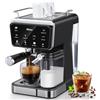 Yabano Macchina per caffè espresso, 20 bar, con montalatte automatico da 500 ml, 6 bevande, touch screen a colori, serbatoio dell'acqua da 1,5 l, caffettiera cappuccino e latte, 1450 W