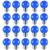 Jiotouhu Confezione da 20 lampadine a LED colorate 2 W E27 G45, lampadine a LED colorate da golf, per decorazione della casa, giardino, feste, matrimoni, Natale, celebrazioni, blu