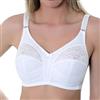 GEMM Reggiseno da donna in pizzo non cablato, con dimensioni grandi, supporto completo, bianco, 6F