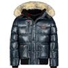 Geographical Norway Geo Norway Bugs Men - Giacca invernale da uomo foderata di cappotto caldo - Giacca a vento a manica lunga (Navy XXL)