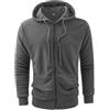 Dinnesis Felpa con cappuccio da uomo in tinta unita con cerniera apribile e chiusura per allenamento e fitness all'aperto felpa retrò uomo, grigio., XXL