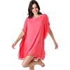 Lovable Caftano in Viscosa Beachwear, Corallo, M Donna