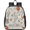 Vnurnrn Basket Semplice Art Zaino per Asilo Nido Prescolare Bambini Bookbag Zainetti per 2-7 Anni Viaggio Ragazze Ragazzi