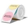NIIMBOT Colorato Rotonde Etichette, autoadesive per NIIMBOT B1 B21 B3S Etichettatrice, 34 x 34 mm, 200 etichette/rotolo