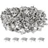 sourcing map 80 rivetti quadrati a piramide, 9 mm, borchie a quattro ganasce in rame, punk, rock, chiodini, per abbigliamento, borse, scarpe in pelle (argento)