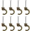 kwinfei 8 ganci a vite in bronzo vintage per tazze, ganci da parete e soffitto, ganci decorativi in lega di zinco per tazze, lanterne, fioriere, asciugamani, luci (4,1 cm)