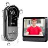 TKMARS Videocitofono senza Fili da Esterno 1080P Citofono senza Fili da Esterno Campanello HD Visione Notturna Citofono Grandangolare IP65 Impermeabile Videocitofono con Schermo 4,3P Batteria 1000mAh