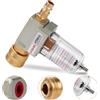 TICFOX Separatore per acqua da 1/4, in ottone, con attacco rapido, filtro ad aria compressa per compressore, filtro ad aria compressa