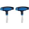 QUARKZMAN 2pz Cacciavite a Testa Piana a Manico 12mm Cacciavite a Testa Piana a Manico a T con Manico in Plastica per Piastra Sgancio Rapido Vite a Taglio Treppiede Fotocamera Monopiede, Blu