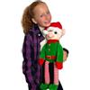 PMS Festive Friends Grande Selezione di Peluche di Natale Santa Elf Gingerbread Rudolph Reindeer Peluche 80cm (Elf)