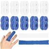Nuanchu Confezione da 20 Bendaggi Tubolari di Primo Soccorso per le Dita Bende Tubolari per le Dita Culle per le Dita Compagni Bende Bianche Blu per Distorsioni e Gonfiore delle Dita 15 x 600 mm