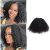 feibin Afro Kinkys Curly Remy Capelli Umani Naturali in Ciocca 3 Intrecci 4B 4C Capelli Brasiliani Vergini Non Trattati Naturali di Colore Nero (25 cm/100 g)