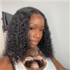 YAYAHAIR Parrucca Donna Ricci Short Bob Human Hair Wig for Women 5x5 Deep Curly Lace Wigs Human Hair Glueless Wig Pre Plucked Natural Hairline with Baby Hair Brazilian Real Virgin Lace Wigs 10 Pollici