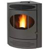 Caris Stufa a pellet angolare ventilata caris gemma grigio 10,5 kw