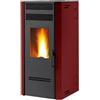 Caris Stufa a pellet ventilata e canalizzata caris bluma bordeaux 7,1 kw