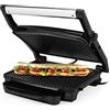 Princess Piastra per Panini Grill 112415, 2000 watt, 30 x 24 cm, Coperchio galleggiante, Nero, Acciaio Inox