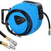 Bakaji Avvolgitubo Aria Compressa con Tubo 30 mt Attacco 1/4 Fissaggio a Parete Muro Sistema blocco automatico, Salvaspazio Accessorio Compressore Aria compressa Pressione Max 18 Bar