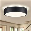 Vikaey Plafoniera LED Soffitto Moderna Nero,24W Lampada da Soffitto Rotonda Ø30cm,Plafoniere LED 4000K per Camera da Letto,Bagno,Cucina,Soggiorno,Corridoio,Balcone,Studio