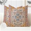 Miuyunya Set di 2 Federe Cuscini per Divano 50x50 Impermeabili Federe Cuscini Poltrone da Esterno Mandala Motivo Tappeto Vintage Copricuscini Decorative per Sedia Giardino Patio