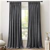 PONY DANCE Tende Velluto Oscuranti Termiche per Soggiorno, Interni, Cameretta Bambini, Salotto - Eleganti Con Fettuccia - 2 Pezzi L 132 x A 220 cm, Grigio