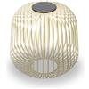 LUUK Studio Lampada solare LED portatile da esterno, illuminazione da terrazza resistente alle intemperie e lanterna decorativa, batteria ricaricabile via USB-C e pannello solare, marrone sabbia