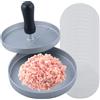 JRSHIRLEYLTD 1 Pezzi Pressa Hamburger Stampa in Alluminio con 100 carta cerata,Stampo Hamburger Set con Rivestimento Antiaderente,Hamburgher Attrezzo Macchinetta,manico in ABS,per barbecue