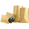 Upstore 50PCS (5,5 Mil) Brown Kraft Carta ermetica base piatta Borsa a chiusura lampo con cerniera sacchetti caffè tè polvere imballaggio titolare organizzatore sacchetto alluminio (6cm x 8cm)
