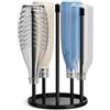 Josmimic Portabottiglie per SodaStream - Scolabottiglie premium in ceramica con vassoio di sgocciolamento per 5 bottiglie SodaStream Crystal | Emil Nero