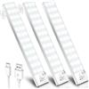 Ylatoial Luce Armadio LED con Sensore di Movimento, 4 Modalità Luce Sottopensile Cucina, USB Lampada LED Ricaricabile, Senza Fili Luci Notturna per Armadio Cucina Scale Corridoio Garage
