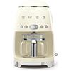 Smeg, Macchina da Caffè Filtro DCF02CREU, Funzione Aroma e Autostart, Caraffa in Vetro Fino a 12 Tazze, 2 Livelli di Intensità, Modalità Keep Warm, 1050W, Panna