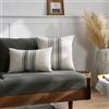 Newliky Set di 2 Federe Cuscini Divano 30x50 cm Decorativa Copricuscini Divano A Righe Strutturato in Cotone Poliestere Minimalista Fodere per Cuscini Per Camera da Letto Soggiorno Bianco e Nero