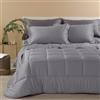 Caleffi 18544 Raso di Cotone Trapunta per Matrimoniale Letto, Grigio
