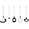 Alessi Ajm19S5 L Set Di Mestoli Da Cucina Di Design In Acciaio Inossidabile 18/10, Cinque Pezzi, Argento