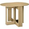HOMCOM Tavolo Pieghevole da Pranzo a 2 Ribalte, Tavolo da Pranzo Allungabile in Legno Salvaspazio per Cucina e Soggiorno, 104x76x73.7 cm, Rovere