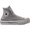CONVERSE Chuck Taylor all Star Hi Lift Canvas Ltd, Sneaker Donna, Gray/Gray/White, 37 EU