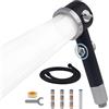 VirtuGro Soffione Doccia Anticalcare a Risparmio Idrico Soffione Doccia con Filtro 3 Tipi di Getti Alta Pressione Soffione Doccia con Tubo 1.5M Shower Head con 4 Cartucce Filtro Sostituibili Nero
