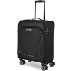 travelite valigia a mano con 4 rotelle per Condor + Ryanair, serratura a combinazione integrata, trolley morbido superleggero con funzione di aggancio, 55x40x20 cm, 37 l, 1,9 kg