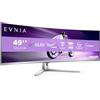 PHILIPS Evnia 49M2C8900LA - Monitor da gioco curvo OLED DQHD da 49 pollici, 144 Hertz, 0,03 ms GtG, HDR400, Ambiglow (5120x1440, HDMI 2.1, DisplayPort 1.4, USB-C, Hub USB) bianco