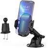 GRIFEMA Porta Cellulare Auto e Supporto Telefono Auto per Cruscotto, Parabrezza o Bocchetta Aria, con Ventosa e Clip, Rotazione 360°, Rilascio a Una Mano per Smartphone 4,7-7,2 Pollici