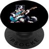 E-Chitarra Border Collie Amante Musica E-Chitarra Border Collie Rock Band PopSockets PopGrip Adesivo