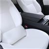 Dapucarin Cuscino Lombare Ergonomico Auto, Cuscino di Supporto Lombare per Sedia Ufficio, Supporto Lombare Divano, Parte Bassa Schiena in Memory Foam per Seggiolino, Bianco, 1 Pezzo